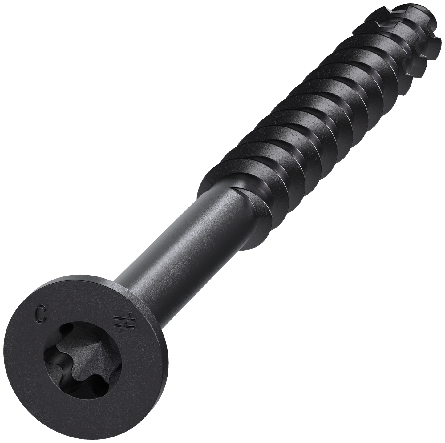 Simpson Strong-Tie TNTBL18234TF Titen Turbo™ — 3/16 in. x 2-3/4 in. 6-Lobe Flat-Head Concrete and Masonry Screw, Black (100-Qty) (Pack of 5)
