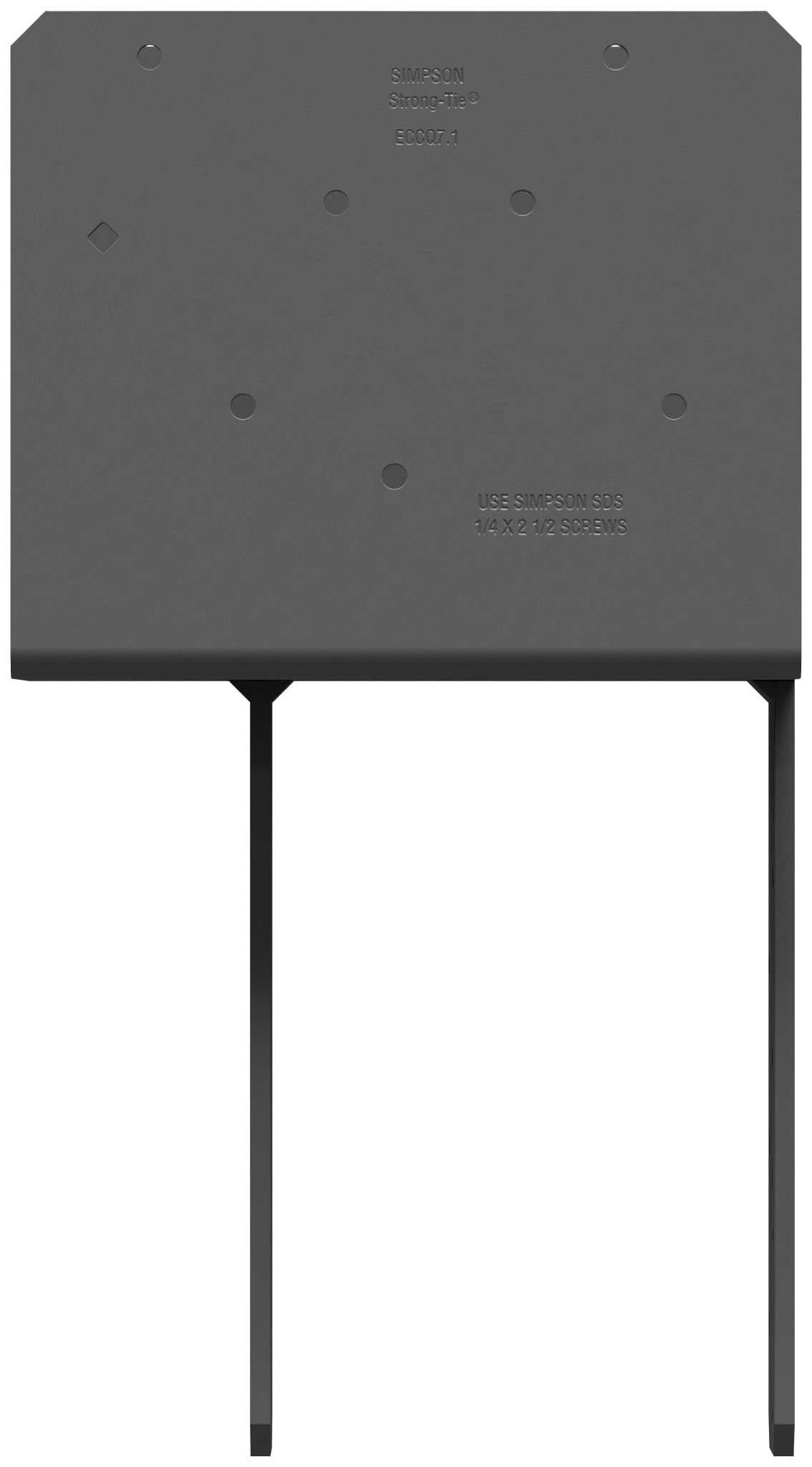 Simpson Strong-Tie ECCQ7.1-6SDS2.5 ECCQ™ End Column Cap for 7 in. Beam, 6x Post, with Strong-Drive® SDS Screws