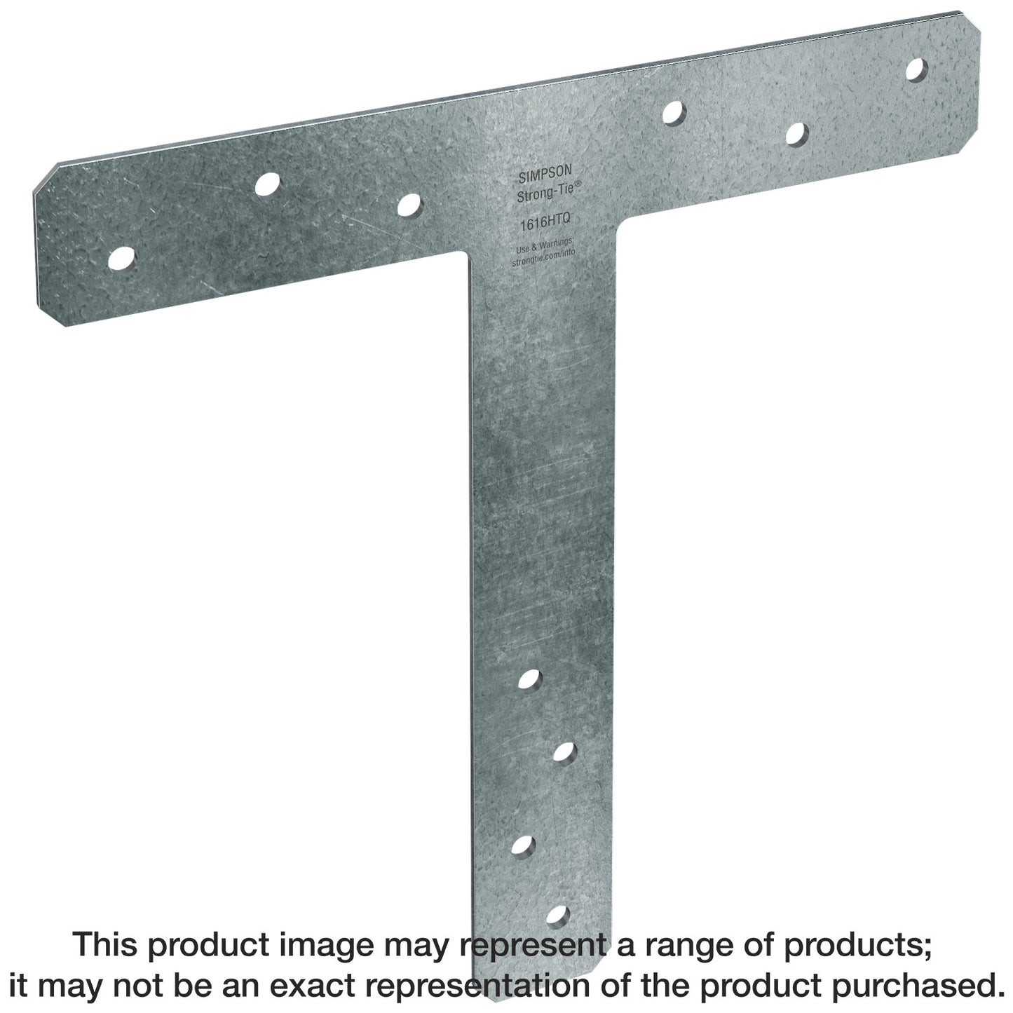 Simpson Strong-Tie 1616HTQ HTQ 16 in. x 16 in. 7-Gauge Hot-Dip Galvanized Heavy T Strap