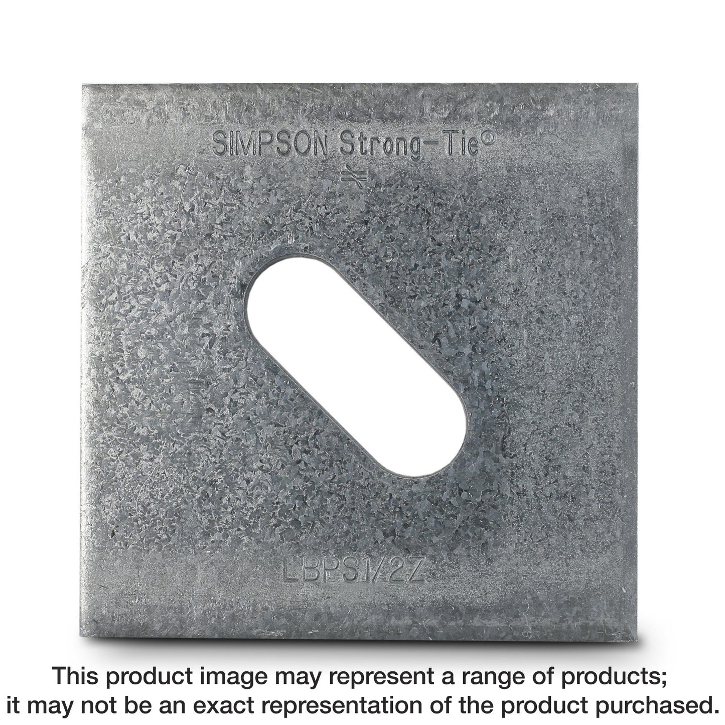 Simpson Strong-Tie LBPS 1/2Z LBPS 3 in. x 3 in. ZMAX® Galvanized Slotted Bearing Plate with 1/2 in. Bolt Dia.