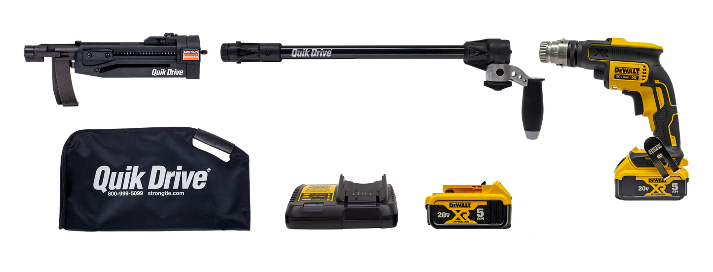 Simpson Strong-Tie PRO200SG2C2K Quik Drive® Cordless PRO200S Multi-Purpose System w/ DeWalt® 2500 RPM Screwdriver Motor