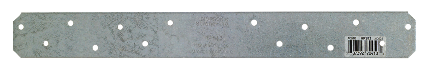 Simpson Strong-Tie HRS12 HRS 12 in. 12-Gauge Galvanized Heavy Strap Tie