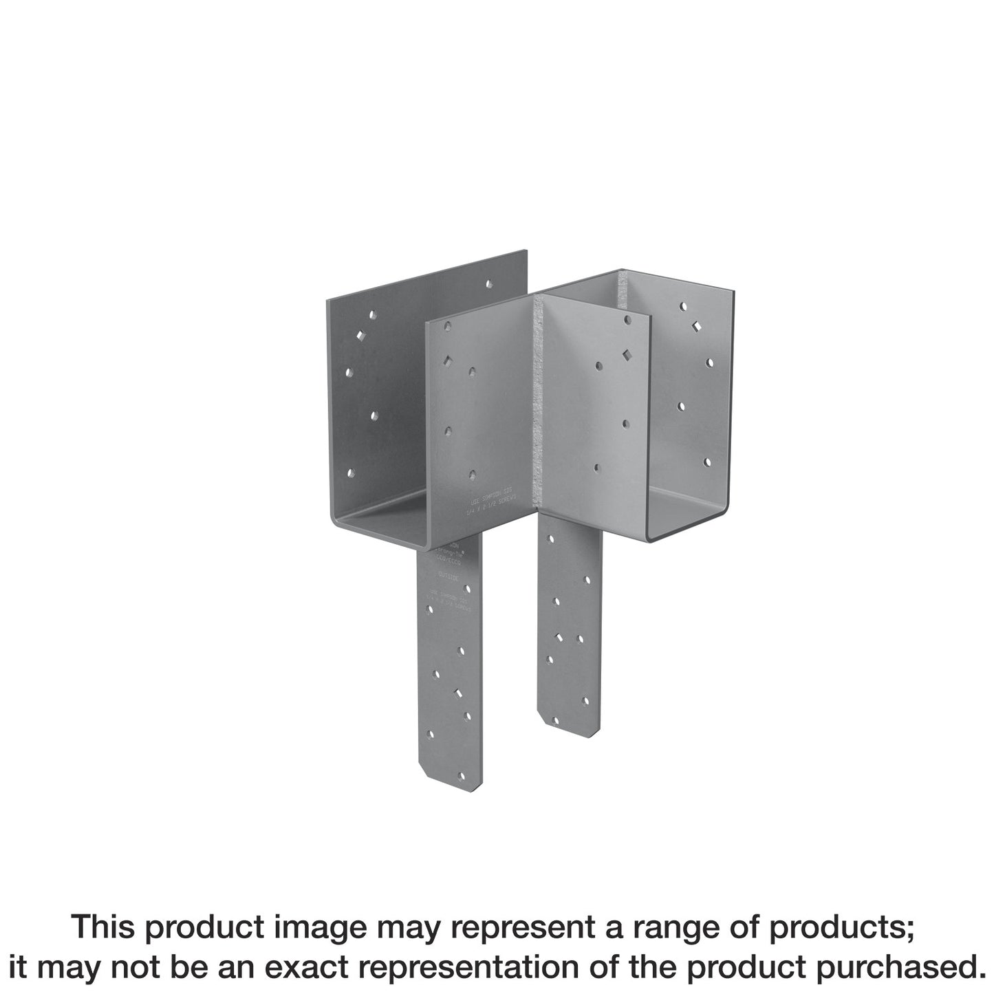 Simpson Strong-Tie ECCLRQ444SDS ECCLRQ L-Shape End Column Cap for 4x Beams, 4x Post w/ SDS Screws, Skewed Right