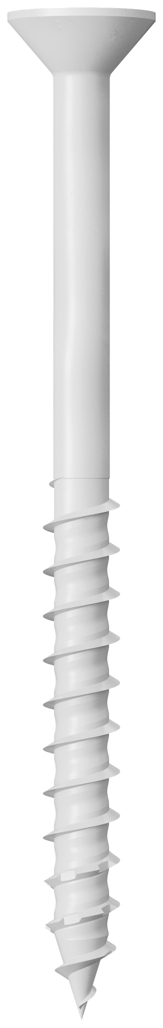 Simpson Strong-Tie TNTW25314TFC75 Titen Turbo™ — 1/4 in. x 3-1/4 in. 6-Lobe Flat-Head Concrete and Masonry Screw, White (75-Qty) (Pack of 4)