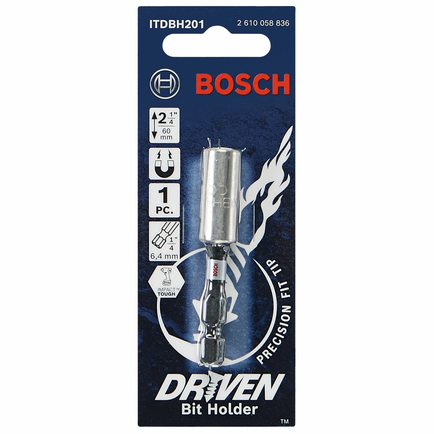 Portapuntas magnético de impacto BOSCH ITDBH201 de 2 pulgadas