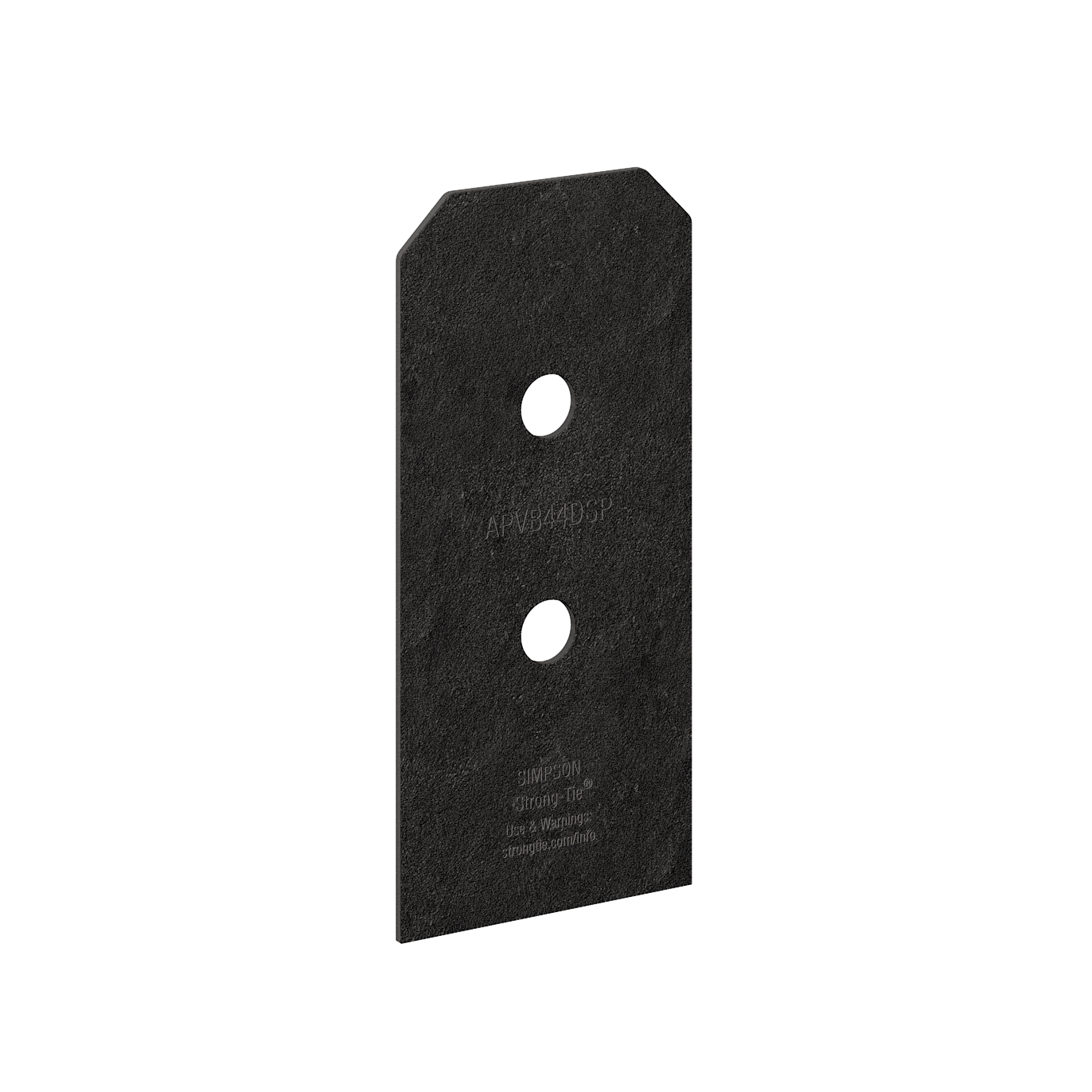 Simpson Strong-Tie APVB44DSP Outdoor Accents® Avant Collection™ ZMAX®, Black Post Base Side Plate for 4x (Qty-2) (Pack of 8)