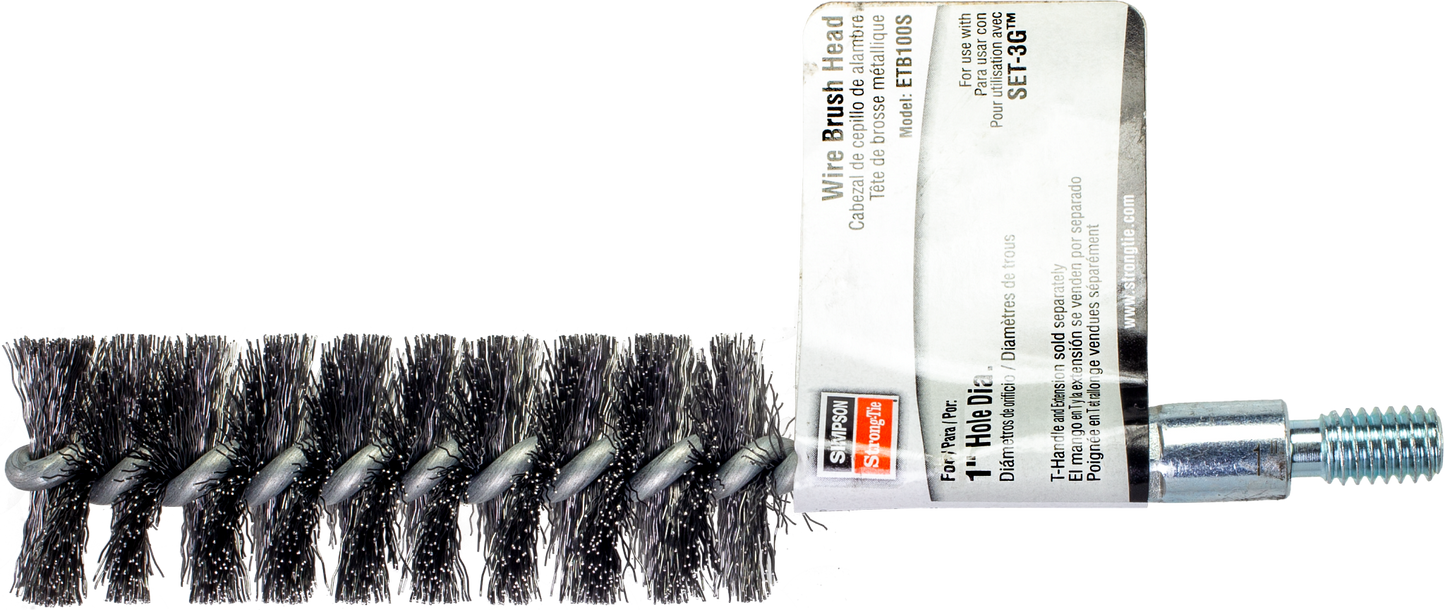 Simpson Strong-Tie ETB100S ETBS 1-in. Wire Hole-Cleaning Brush Head (Pack of 25)