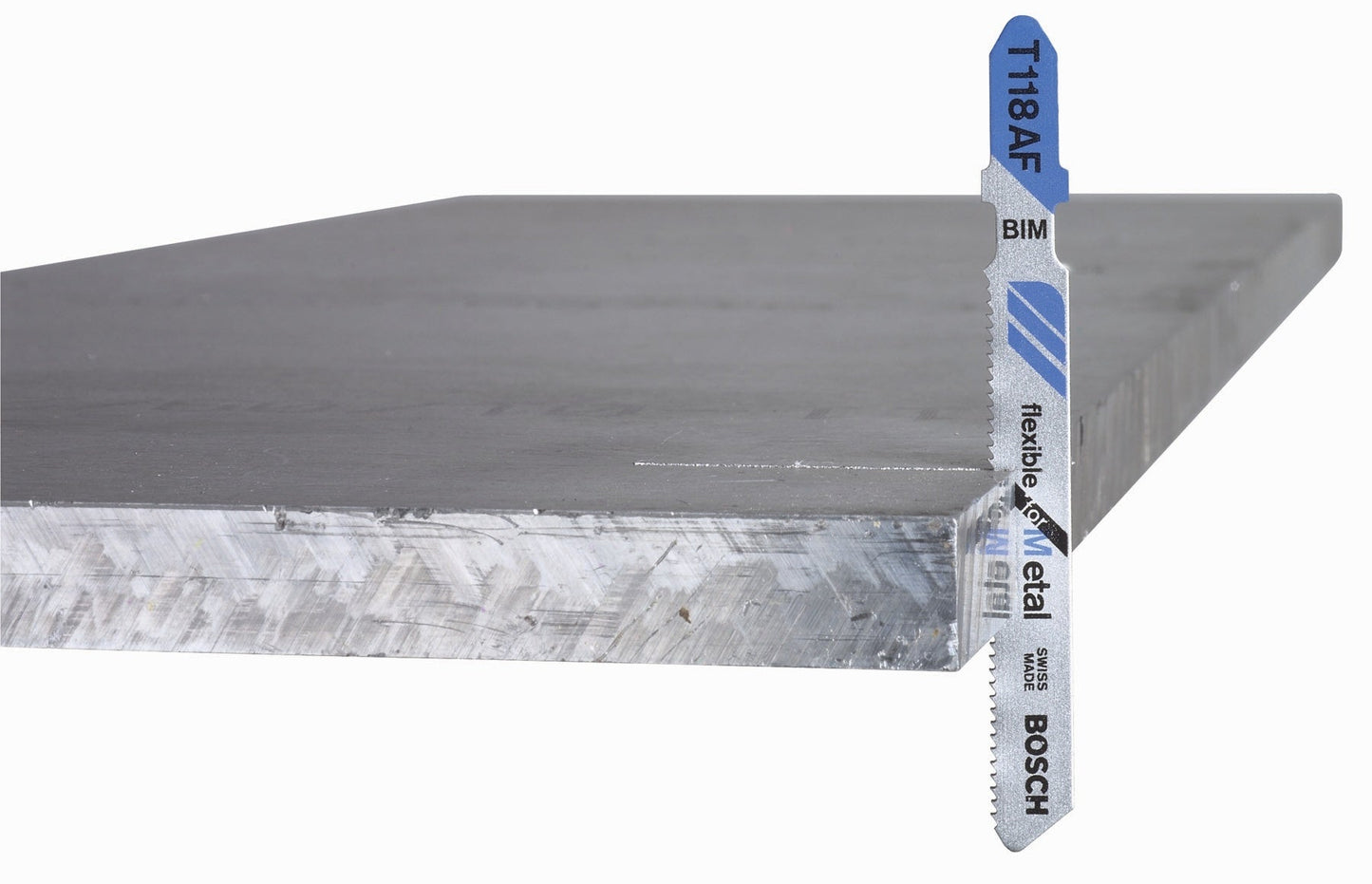 Hojas de sierra caladora BOSCH T123X3 de 3 piezas, 4 pulg., 10-24 dientes por pulgada, Progressor para metal, vástago en T