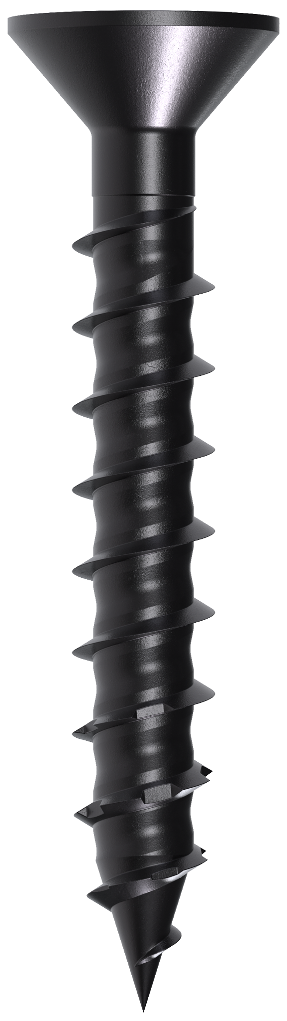Simpson Strong-Tie TNTBL25134TF Titen Turbo™ — 1/4 in. x 1-3/4 in. 6-Lobe Flat-Head Concrete and Masonry Screw, Black (100-Qty) (Pack of 5)