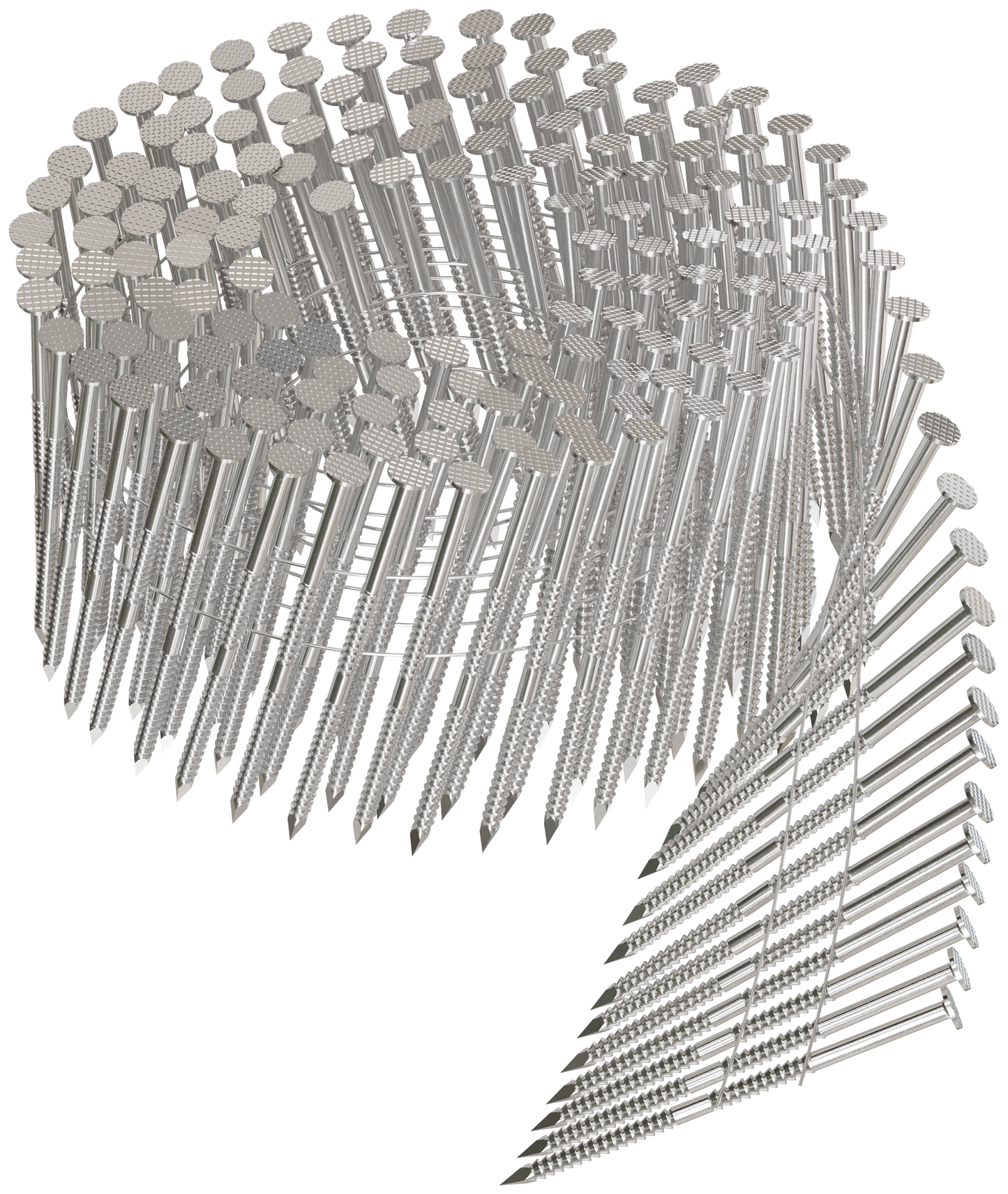 Simpson Strong-Tie T12A250PNB 15° Wire Coil, Full Round Head, Ring-Shank Decking/Framing Nail — 2-1/2 in. x .099 in. Type 316 (3600-Qty) (Pack of 90)