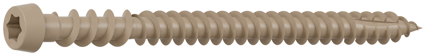 Simpson Strong-Tie DCU234TN02R350 Deck-Drive™ DCU COMPOSITE Screw — #10 x 2-3/4 in. T20, Quik Guard®, Tan 02 (350-Qty) (Pack of 300)