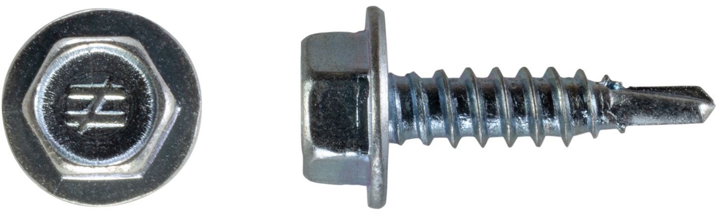 Simpson Strong-Tie XU34B1016-5K Strong-Drive® Self-Drilling X Metal Screw — #10 x 3/4 in. 5/16 Hex, Clear Zinc (5000-Qty)