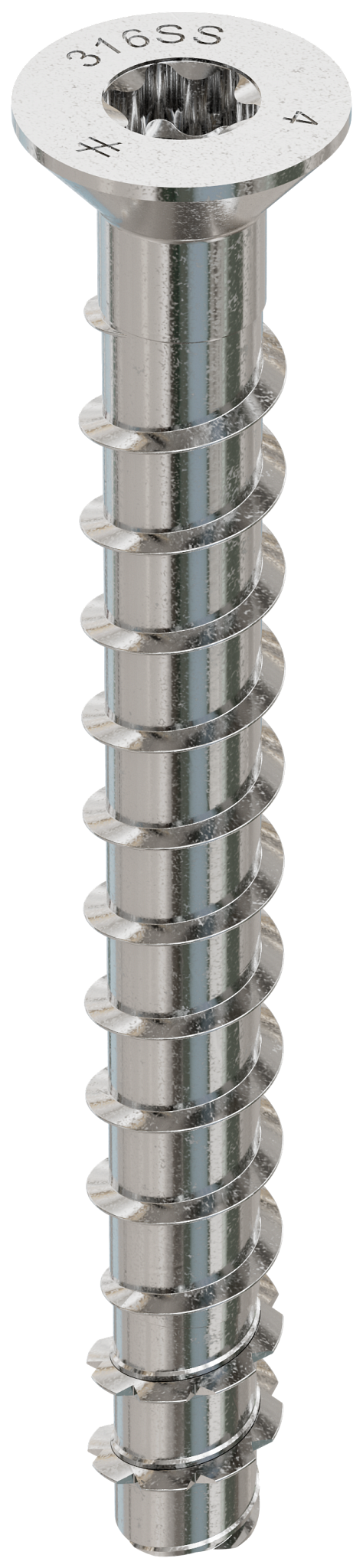 Simpson Strong-Tie THD37400CS6SS Titen HD® 3/8 in. x 4 in. Type 316 SS Countersunk Head Heavy-Duty Screw Anchor (25-Qty)