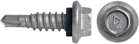 DAGGERZ FLGSD1CT14078 14 x 7/8 hex flange head self drill screws with rubber washer #1 stitch point dagger-guard