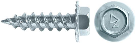 DAGGERZ SMZ100348 10 x 3/4 unslotted hex washer head w/serrations sheet metal screws zinc