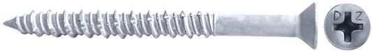 DAGGERZ CONCTF0316214WHTB 3/16 x 2-1/4 phillips flat concrete screws dagger-guard white