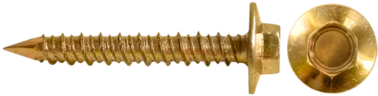 DAGGERZ QCZ1440 1/4 x 4 hex flange concrete screws yellow zinc