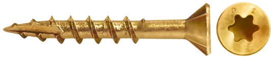 DAGGERZ DKSTY09300 9 x 3 star flat w/nibs type 17 deck screws yellow zinc