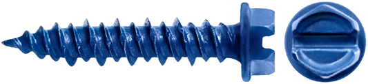 DAGGERZ CONHB*14114 1/4 x 1-1/4 hex washer concrete screws bulk dagger-guard blue