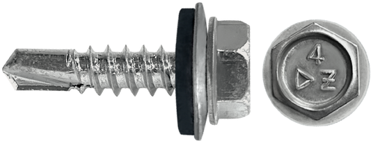 DAGGERZ NEOSDSS14034 14 x 3/4 hex washer head self drill screws w/bonded washer 410 stainless steel