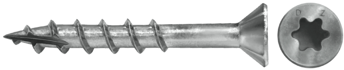 DAGGERZ DKSTSS09212 9 x 2-1/2 star flat w/nibs type 17 deck screws 305 stainless steel