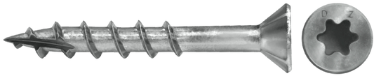 DAGGERZ DKSTSS09212 9 x 2-1/2 star flat w/nibs type 17 deck screws 305 stainless steel