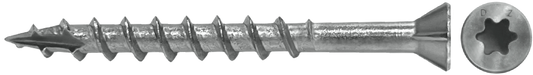 DAGGERZ DKTSS07214 7 x 2-1/4 star trim w/nibs type 17 deck screws 305 stainless steel