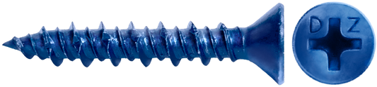 DAGGERZ CONFB*0316234 3/16 x 2-3/4 phillips flat concrete screws bulk dagger-guard blue