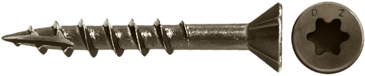 DAGGERZ ACQSTAR081158D 8 x 1-5/8 star flat w/nibs type 17 deck screws acq dagger ultra-guard dark