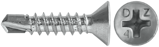 DAGGERZ FPSDSS08112 8 x 1-1/2 phillips flat head self drill screws 410 stainless steel