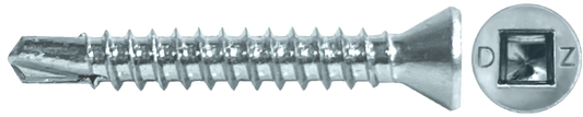 DAGGERZ TRSQSDZ06100 6 x 1 square trim self drill screws zinc