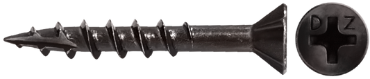 DAGGERZ DLFLPHL081104** 8 x 1-1/4 phillips flat w/nibs type 17 coarse wood screws lubricized