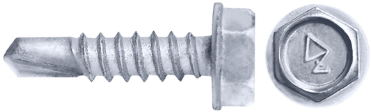 DAGGERZ SDCT08001916WHT 8 x 9/16 hex washer head self drill screws dagger-guard white