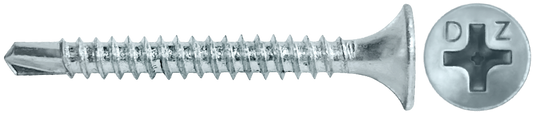 DAGGERZ DWSDZ0611008 6 x 1-1/8 phillips bugle head self drill screws zinc