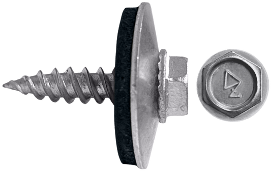 DAGGERZ NEOASMCT08034 8 x 3/4 hex washer head sheet metal screws w/ 3/4" od aluminum washer dagger-guard