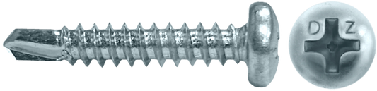 DAGGERZ PPSDZ080012 8 x 1/2 phillips pan head self drill screws zinc