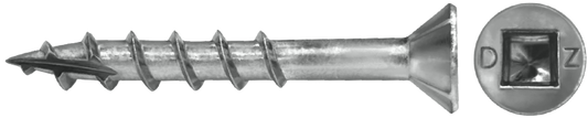 DAGGERZ DKSS10312 10 x 3-1/2 square flat w/nibs type 17 deck screws 305 stainless steel