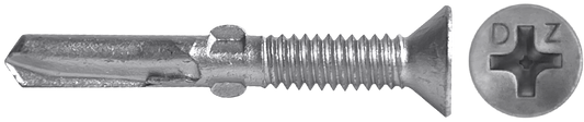 DAGGERZ SD4CTWWM12212 12-24 x 2-1/2 phillips flat head self drill screws w/wings acq dagger-pro ultra-guard