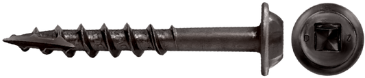 DAGGERZ DLRWSQL08200 8 x 2 square round washer head type 17 coarse wood screws lubricized