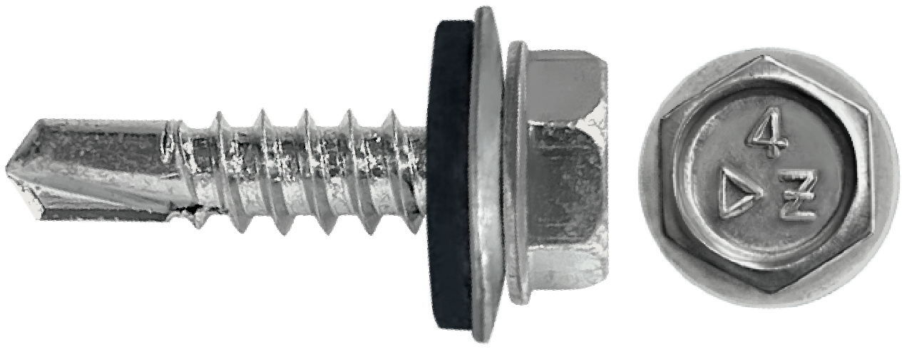 DAGGERZ NEOSDSS12112 12 x 1-1/2 hex washer head self drill screws w/bonded washer 410 stainless steel