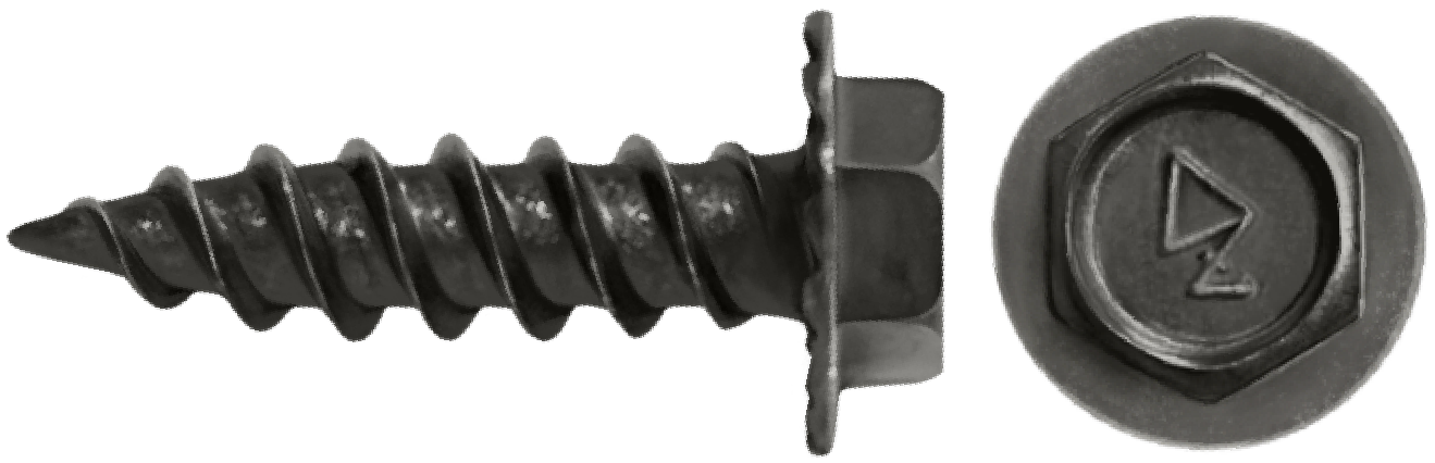 DAGGERZ SMCT100348BRZ 10 x 3/4 unslotted hex washer head w/serrations sheet metal screws dagger-guard bronze