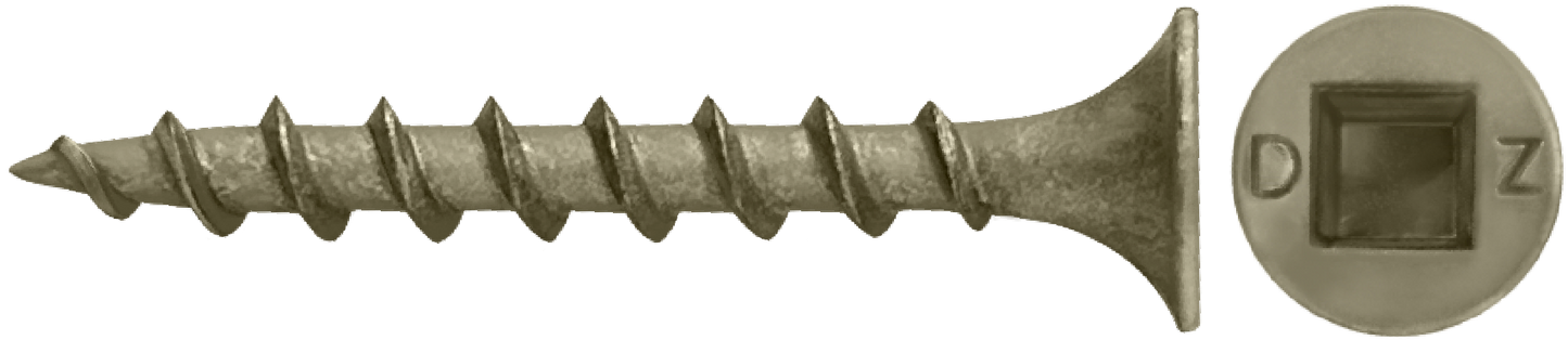 DAGGERZ ACQDK06158TAN 6 x 1-5/8 square bugle head coarse thread deck screws acq dagger ultra-guard tan