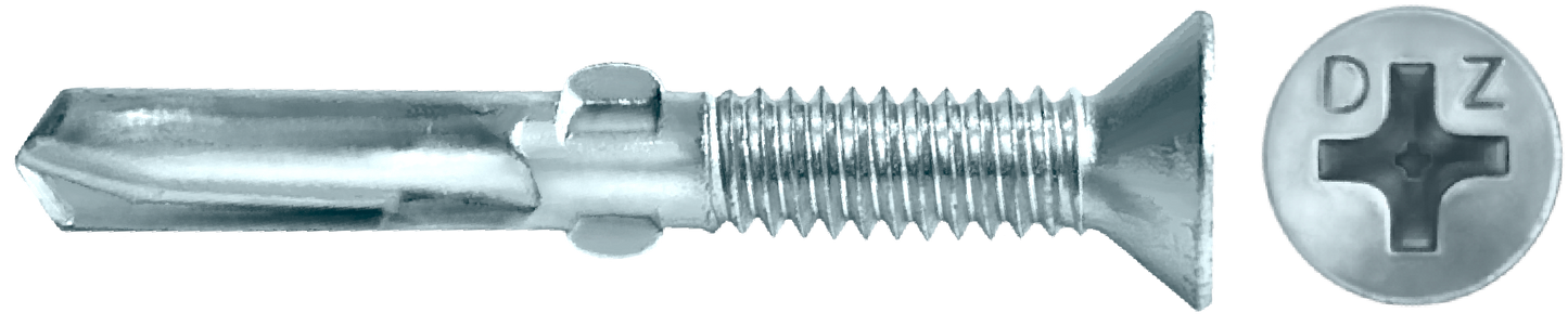 DAGGERZ SD4ZWW1430 1/4-20 x 3 phillips flat head self drill screws w/wings zinc