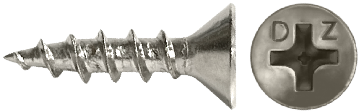 DAGGERZ DLHINGEN06058 6 x 5/8 phillips flat coarse hinge screws nickel