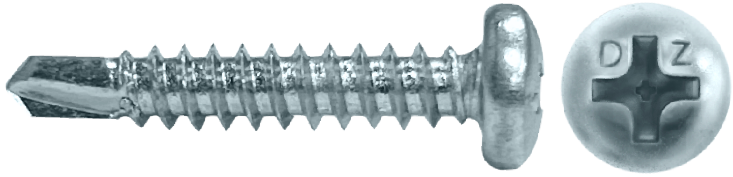 DAGGERZ PPSDZ08112 8 x 1-1/2 phillips pan head self drill screws zinc