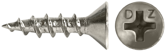 DAGGERZ DLHINGEN06012 6 x 1/2 phillips flat coarse hinge screws nickel