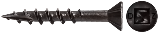 DAGGERZ DLFLSQL1040 10 x 4 square flat w/nibs type 17 coarse wood screws lubricized