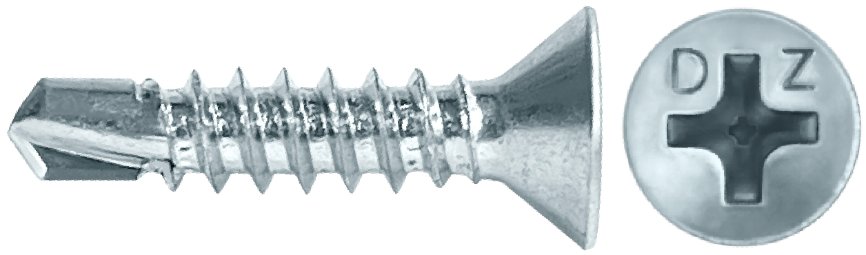 DAGGERZ FPSDZ1020 10 x 2 phillips flat head self drill screws zinc
