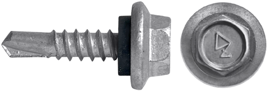 DAGGERZ FLGSD3CT1220 12 x 2 hex flange head self drill screws with rubber washer dagger-guard