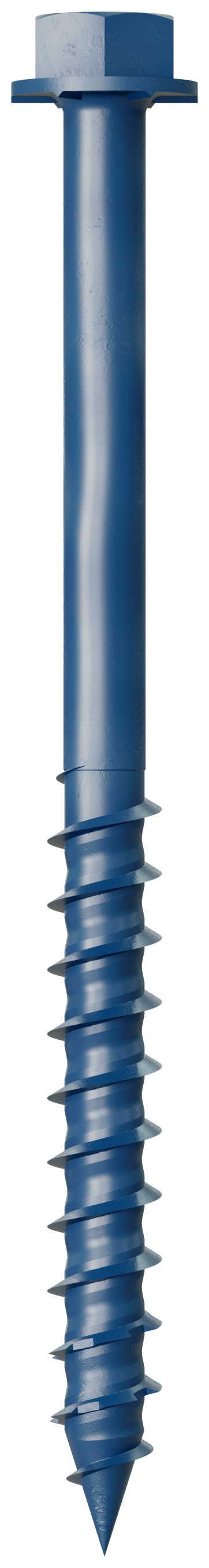 Simpson Strong-Tie TNT25314HC8 Titen Turbo™ — 1/4 in. x 3-1/4 in. Hex-Head Concrete and Masonry Screw, Blue (8-Qty) (Pack of 5)